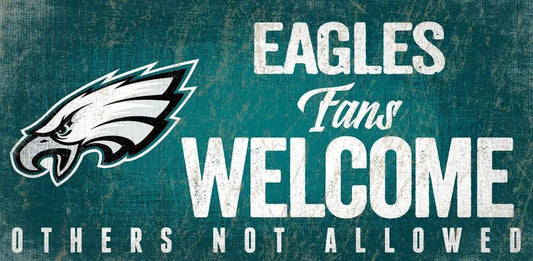  Philadelphia Eagles Wood Sign Fans Welcome 12x6 Inches -  ToylandEU™