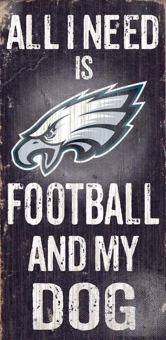  Philadelphia Eagles Wood Sign Football and Dog 6x12 Inches -  ToylandEU™