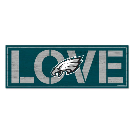 Philadelphia Eagles Wooden Sign 8x23 Love Team Decor Gift - ToylandEU