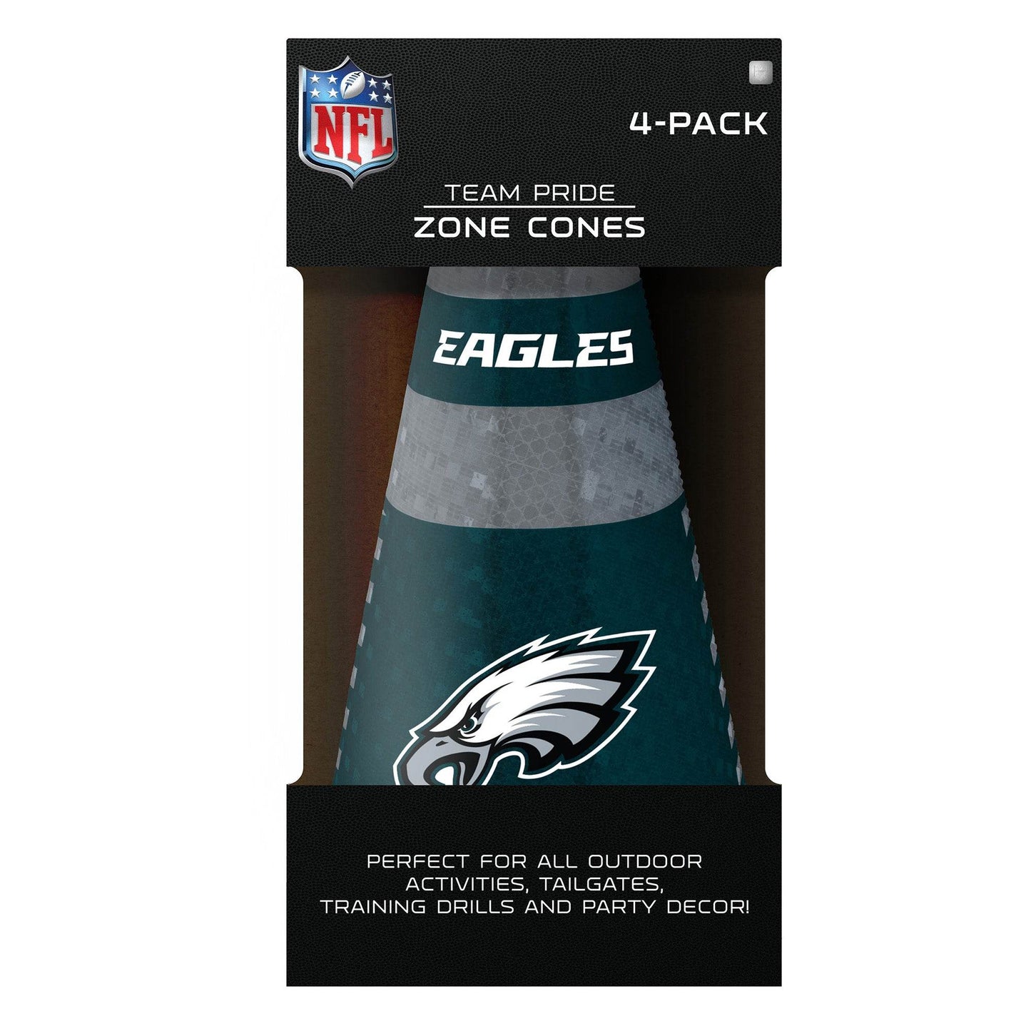 Philadelphia Eagles Zone Cones 4 Pack With Reflective Logos - ToylandEU