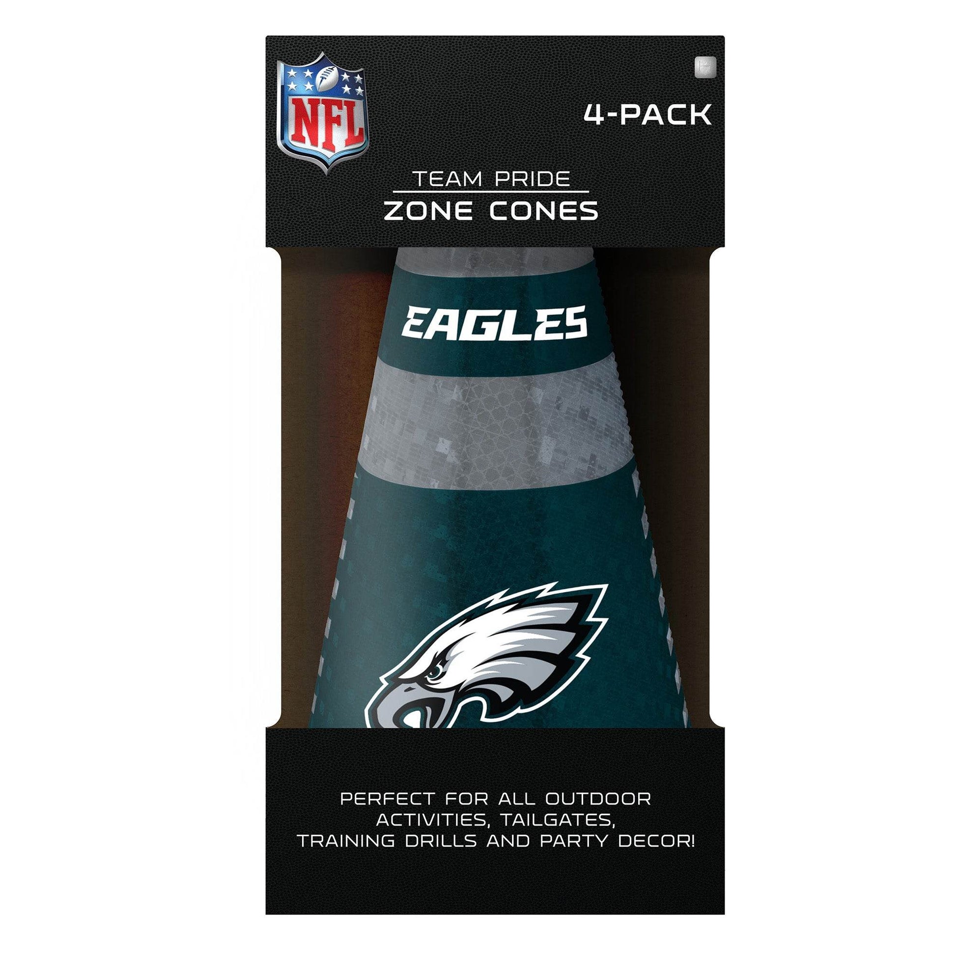 Philadelphia Eagles Zone Cones 4 Pack With Reflective Logos - ToylandEU
