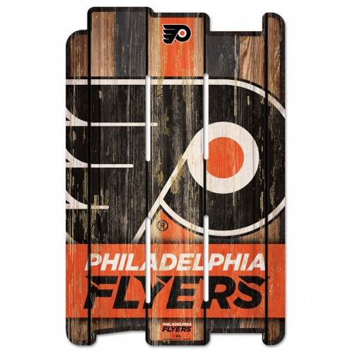 Philadelphia Flyers 11x17 Wood Fence Style Sign Retro - ToylandEU