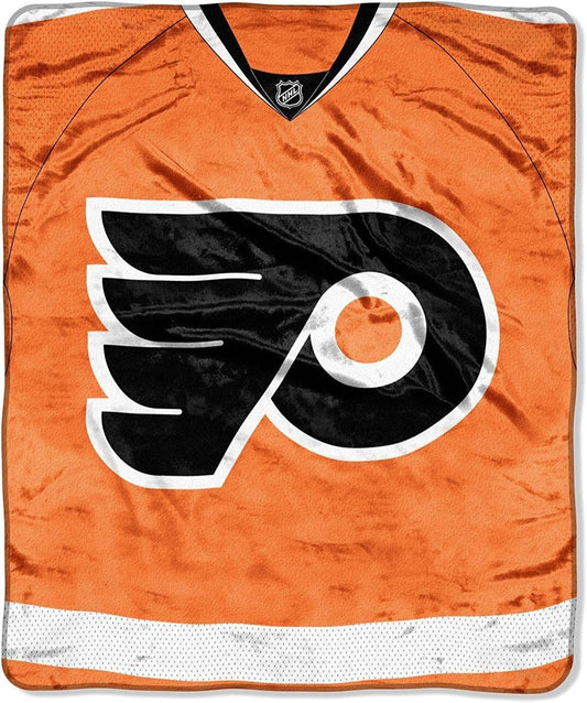 Philadelphia Flyers Raschel Jersey Blanket 50x60 Design - ToylandEU