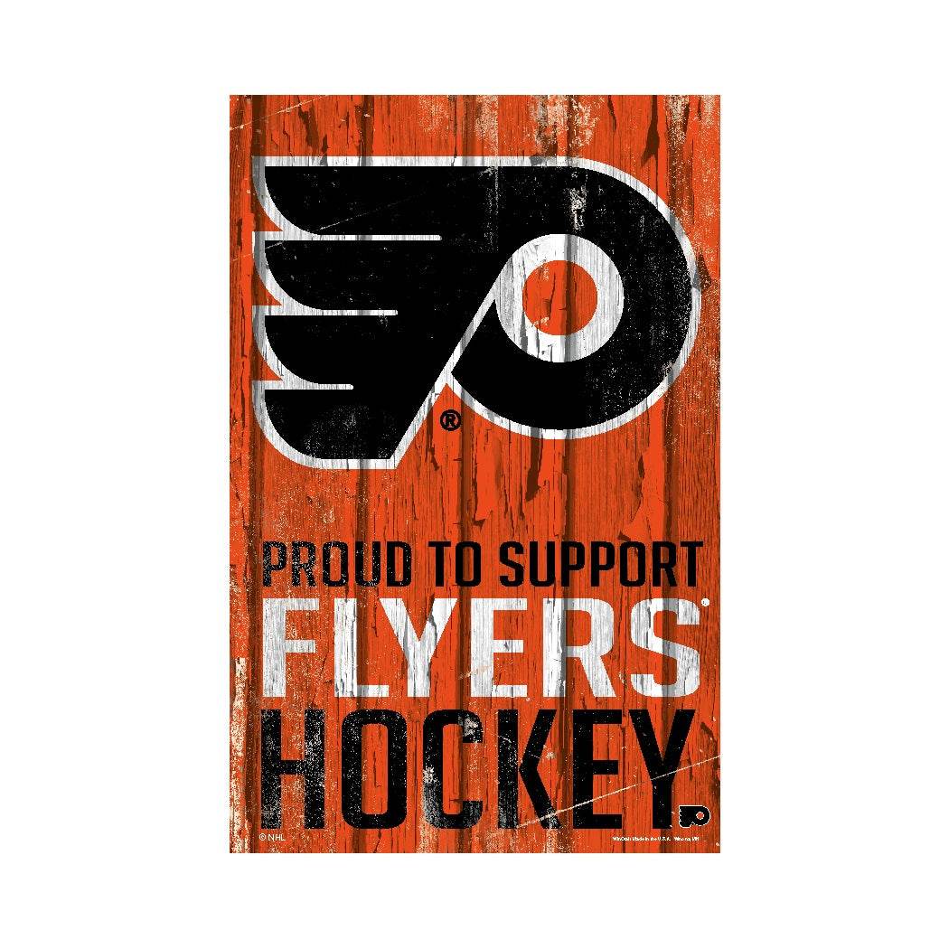 Philadelphia Flyers Sign 11x17 Wood Proud to Support Design - ToylandEU