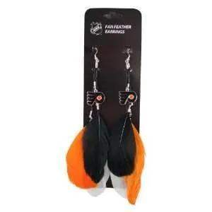 Philadelphia Flyers Team Color Feather Earrings CO - ToylandEU