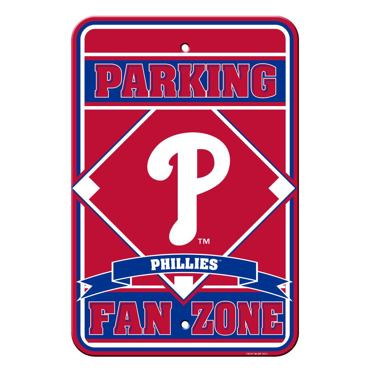 Philadelphia Phillies 12x18 Plastic Parking Sign Fan Zone - ToylandEU