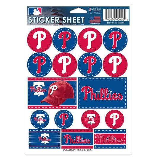 Philadelphia Phillies Decal Sheet 5x7 Vinyl Sticker Pack - ToylandEU