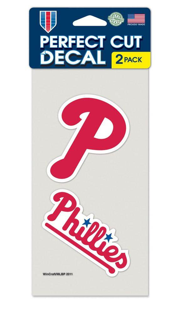 Philadelphia Phillies Decals 4x4 Perfect Cut Set of 2 - ToylandEU