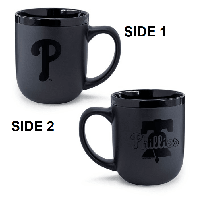 Philadelphia Phillies Matte Black Coffee Mug 17oz Ceramic - ToylandEU