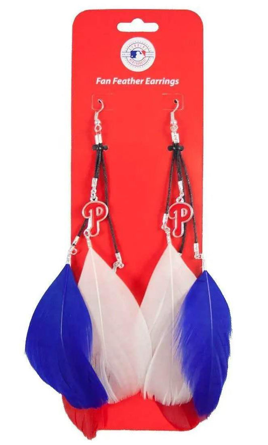  Philadelphia Phillies Team Color Feather Earrings CO -  ToylandEU™
