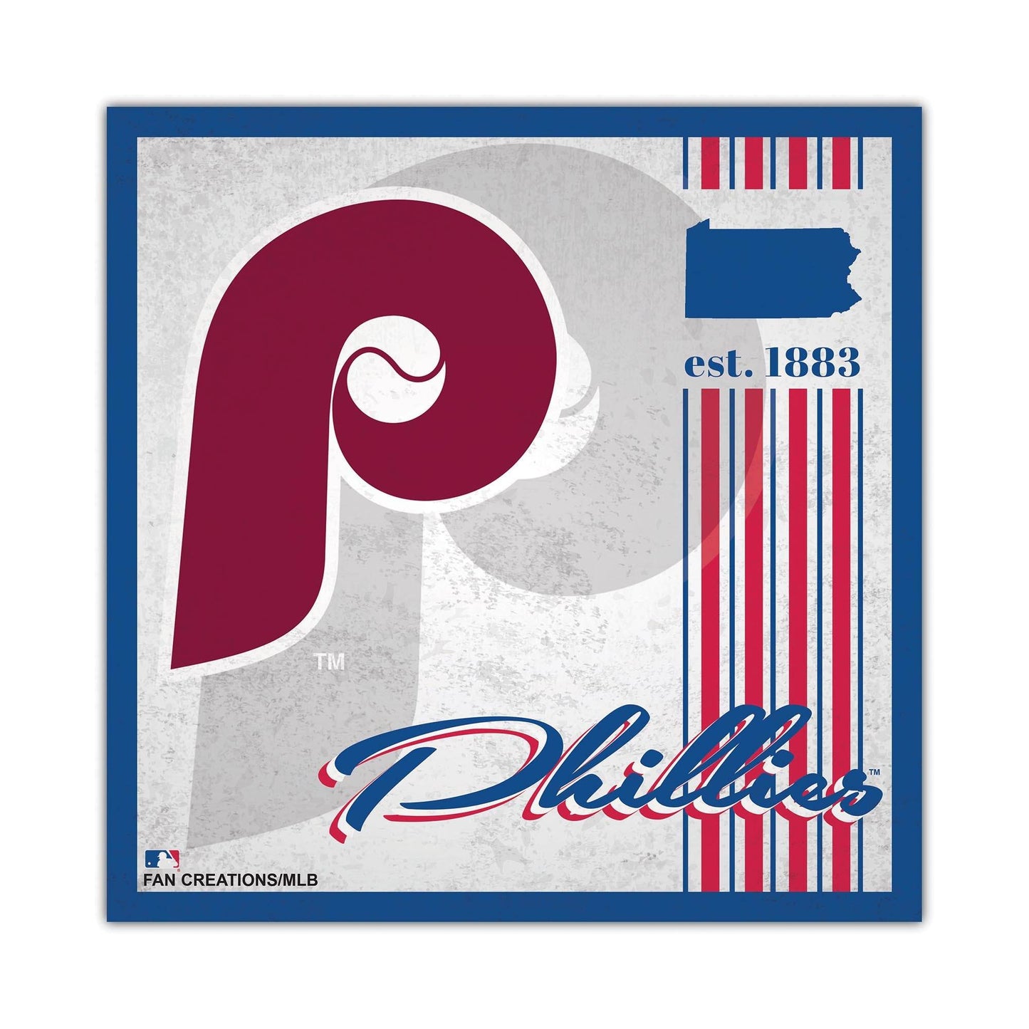 Philadelphia Phillies Wood Premium Sign 10x10 Album Design - ToylandEU