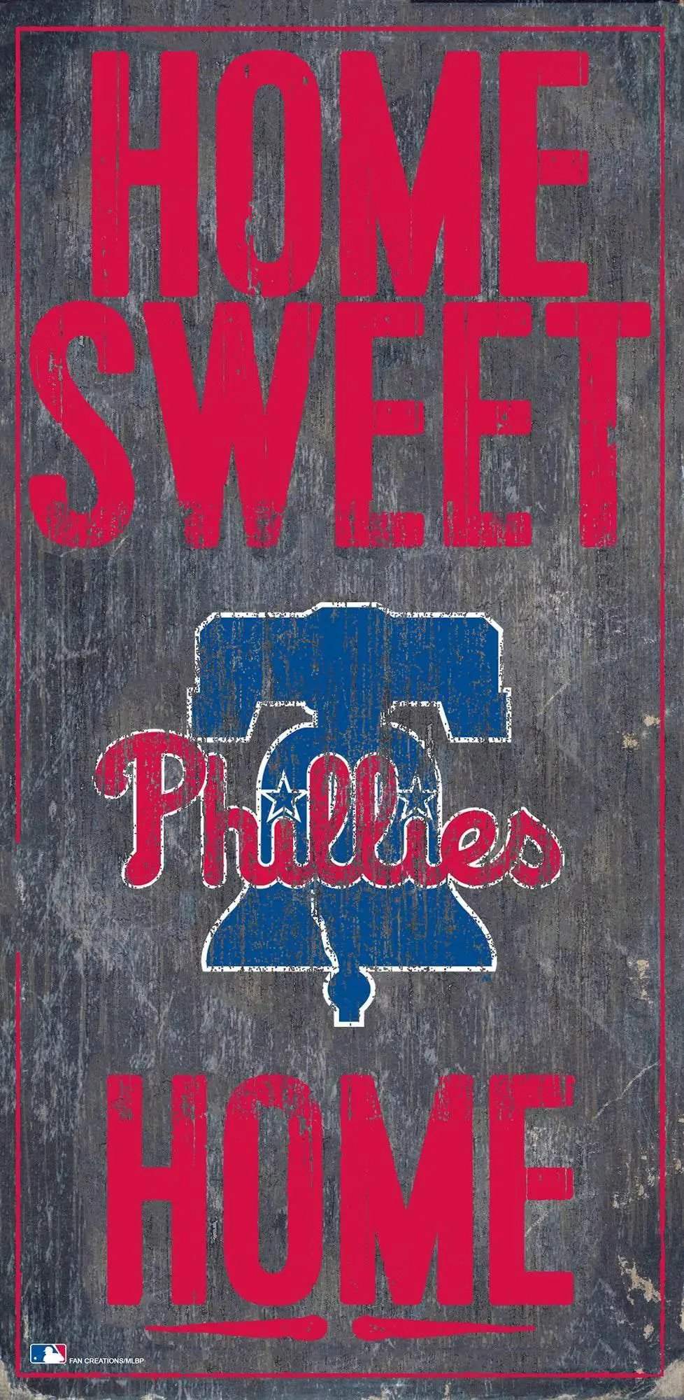 Philadelphia Phillies Wood Sign 6x12 Home Sweet Home Design - ToylandEU