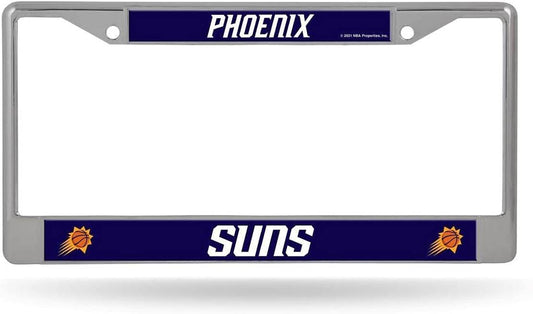 Phoenix Suns Chrome License Plate Frame With Logo Insert - ToylandEU