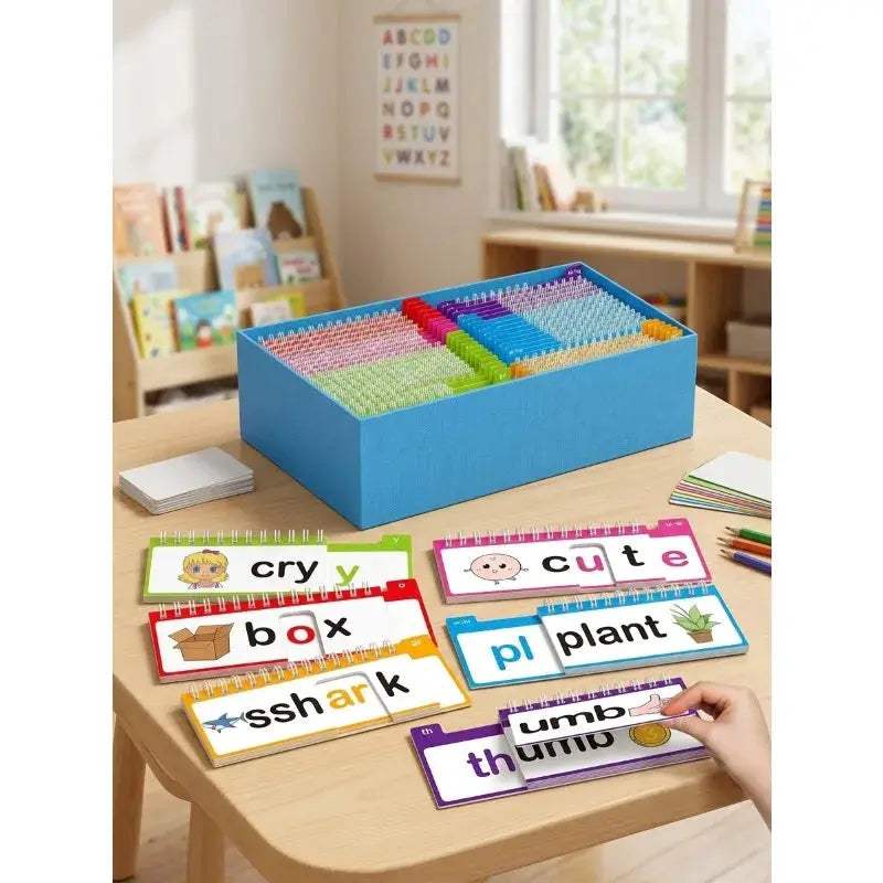 40 Phonics Word Family Flip Books Early Reading Educational Toys for Kids Language Learning Teaching Aids Preschool English - ToylandEU