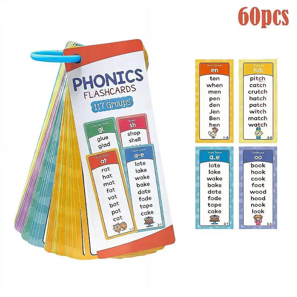 Phonics Word Lists Cards Memory Cards Teacher Teaching Aids English Vocabulary Building Learning Flashcards Classroom Must Haves - ToylandEU