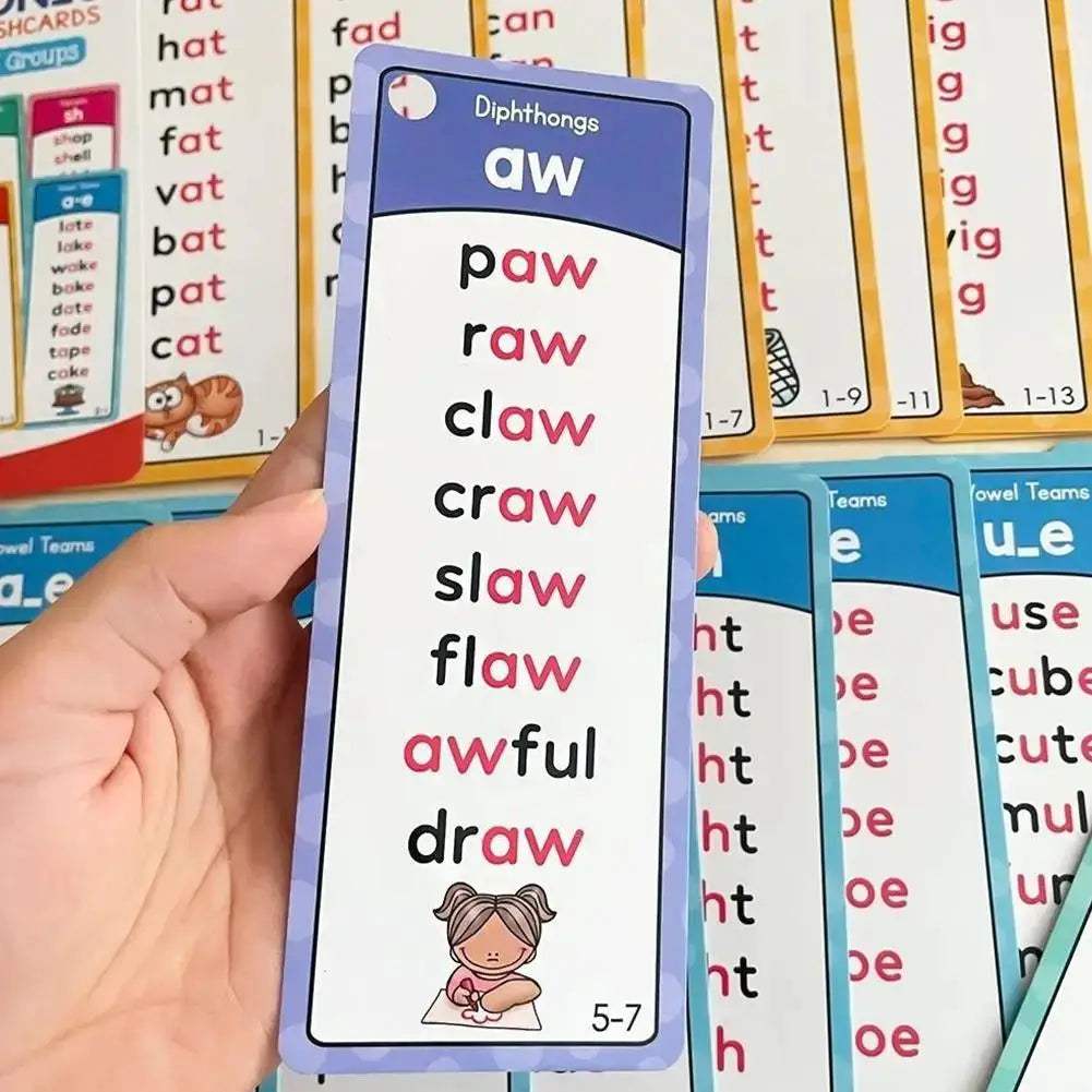 Phonics Word Lists Cards Memory Cards Teacher Teaching Aids English Vocabulary Building Learning Flashcards Classroom Must Haves - ToylandEU