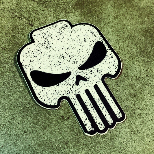 Vinyl Sticker | Punisher Skeleton Art | Weatherproof Finish
