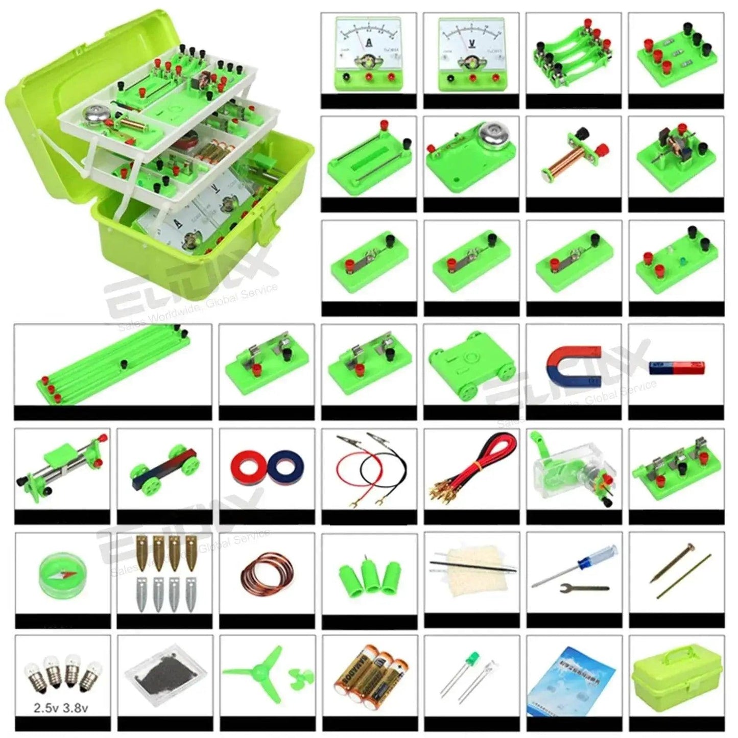  Physics Labs Basic Electricity Discovery Circuit Magnetism Experiment Kits Science Education Toy for Junior Senior High School -  ToylandEU™