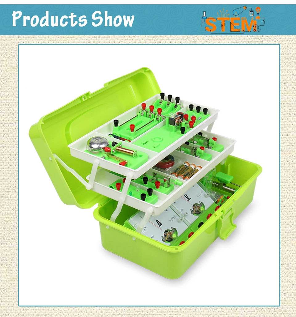 Physics Labs Basic Electricity Discovery Circuit Magnetism Experiment Kits Science Education Toy for Junior Senior High School - ToylandEU