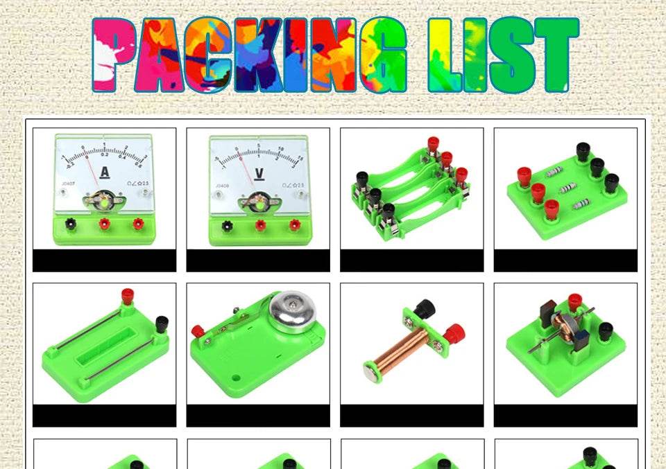 Physics Labs Basic Electricity Discovery Circuit Magnetism Experiment Kits Science Education Toy for Junior Senior High School - ToylandEU