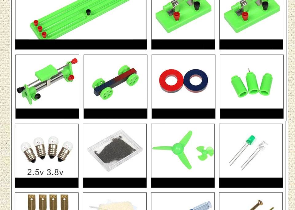 Physics Labs Basic Electricity Discovery Circuit Magnetism Experiment Kits Science Education Toy for Junior Senior High School - ToylandEU