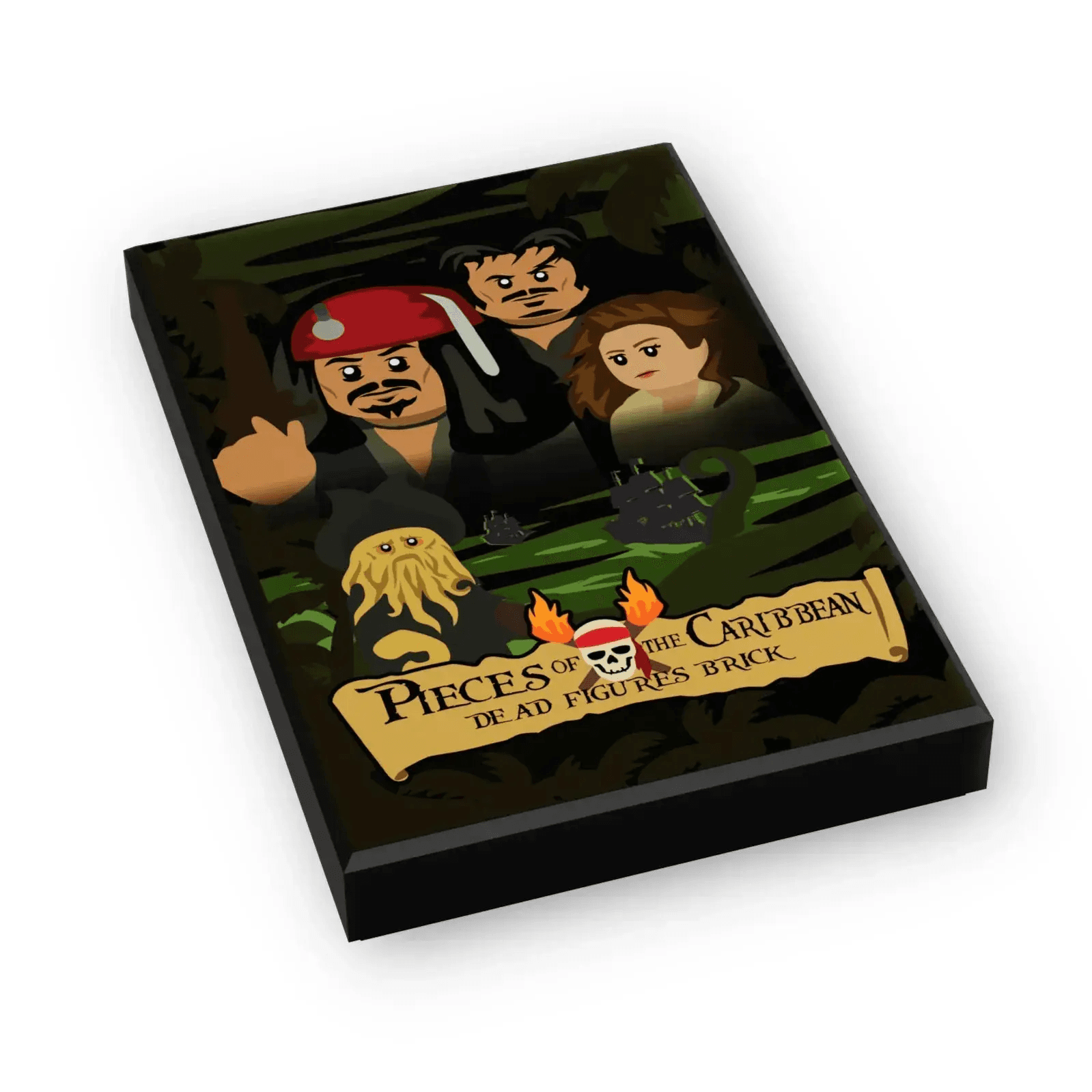 Custom Printed LEGO 2x3 Tile Figure Scale Pirates Caribbean On Authentic LEGO Tile With Durable Ink - ToylandEU