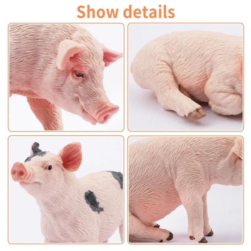  Pig Farm Animal Figures 8 Pieces Mini PVC Toylandeu™ 
