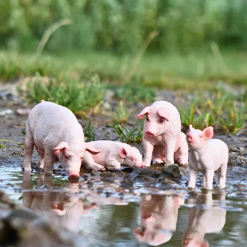  Pig Farm Animal Figures 8 Pieces Mini PVC Toylandeu™ 
