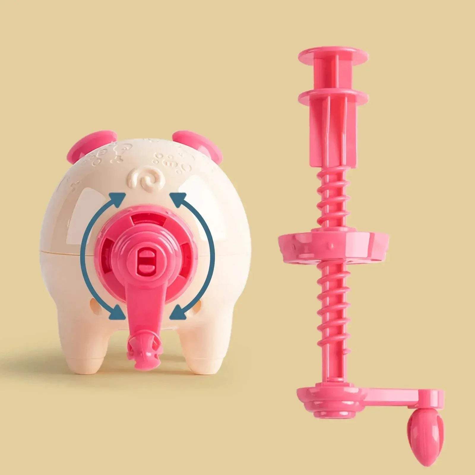 Pig Noodle Maker Play Dough Set For Kids 12 Colors - ToylandEU