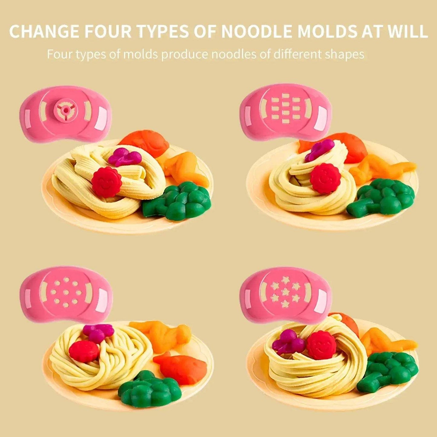 Pig Noodle Maker Play Dough Set For Kids 12 Colors - ToylandEU