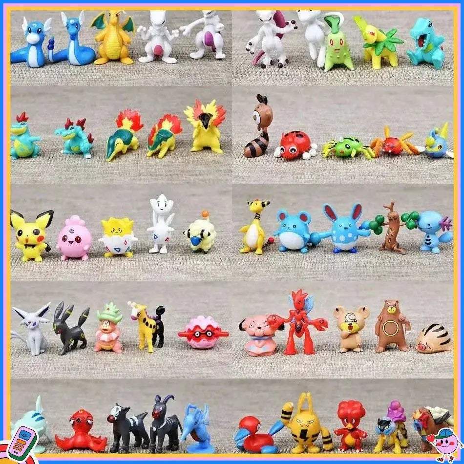 Pikachu Action Figures Set 144 Mini Figures For Kids - ToylandEU