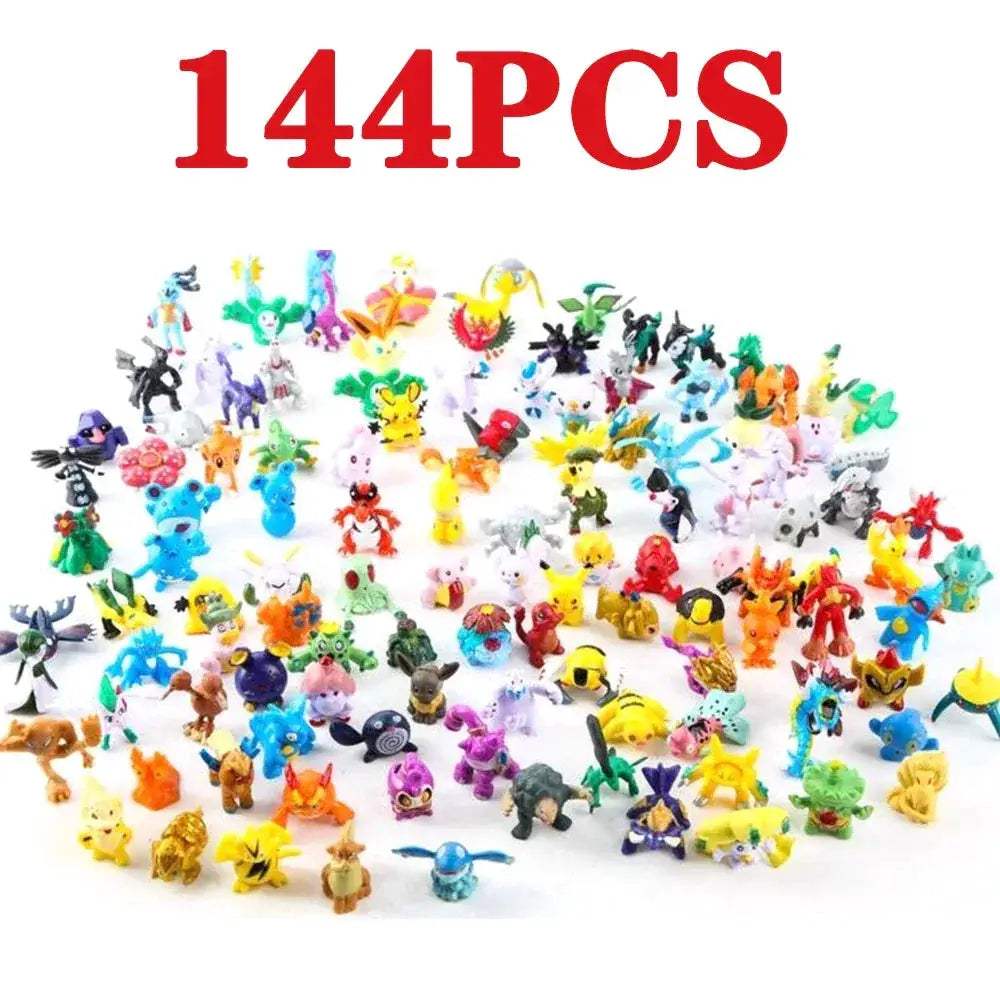Pikachu Action Figures Set 144 Mini Figures For Kids - ToylandEU