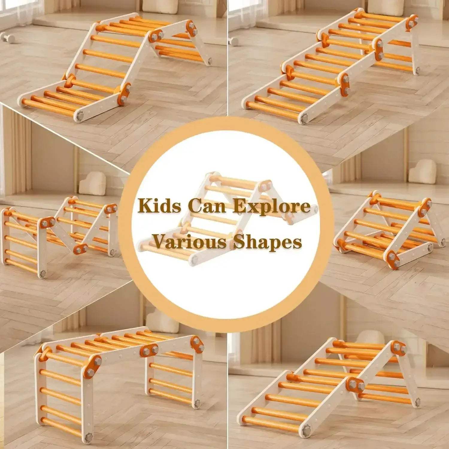 Pikler Triangle Climber Foldable Montessori Indoor Gym - ToylandEU