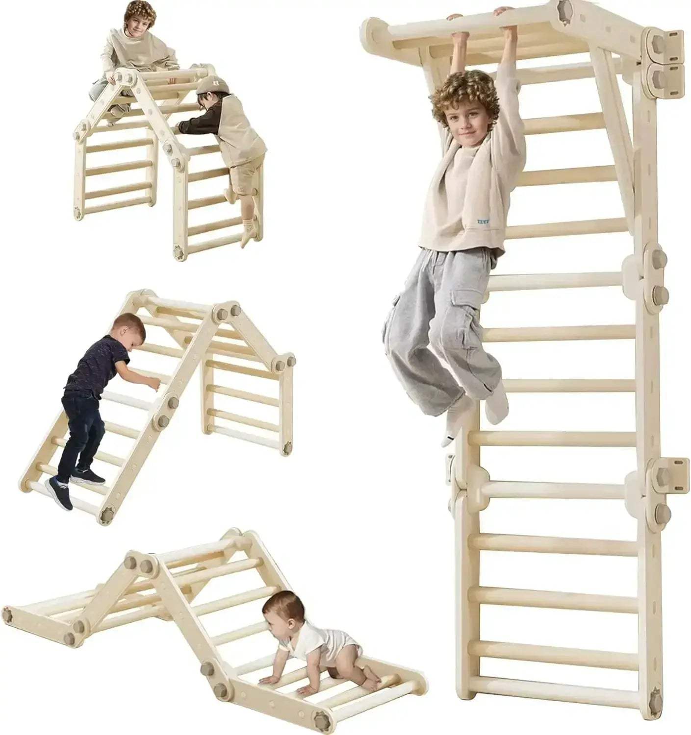Pikler Triangle Climber Foldable Montessori Indoor Gym - ToylandEU