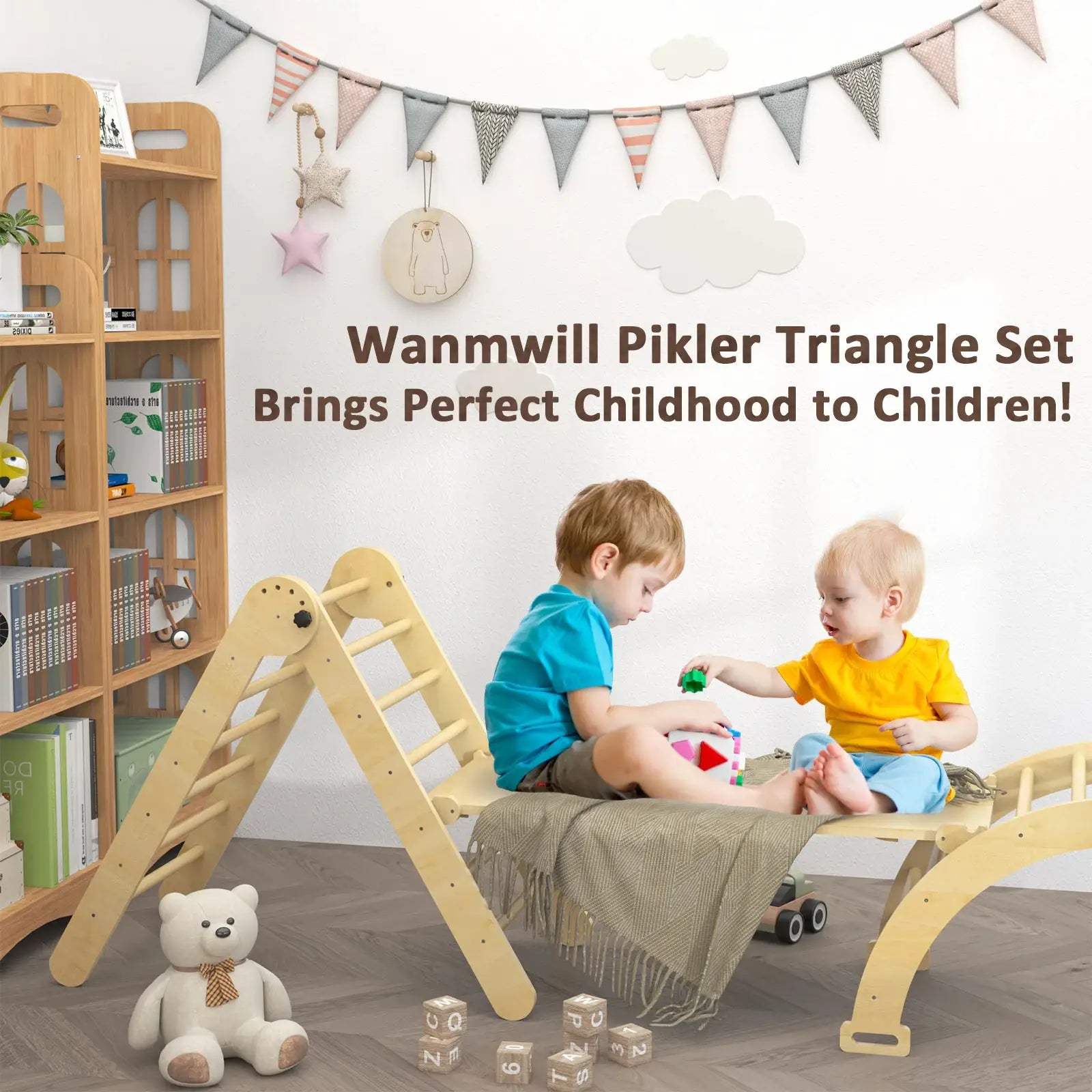  Pikler Triangle Montessori Climbing Toy Set 5 In 1 -  ToylandEU™