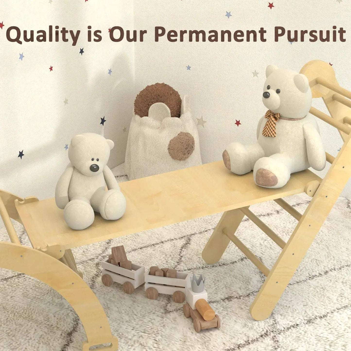  Pikler Triangle Montessori Climbing Toy Set 5 In 1 -  ToylandEU™