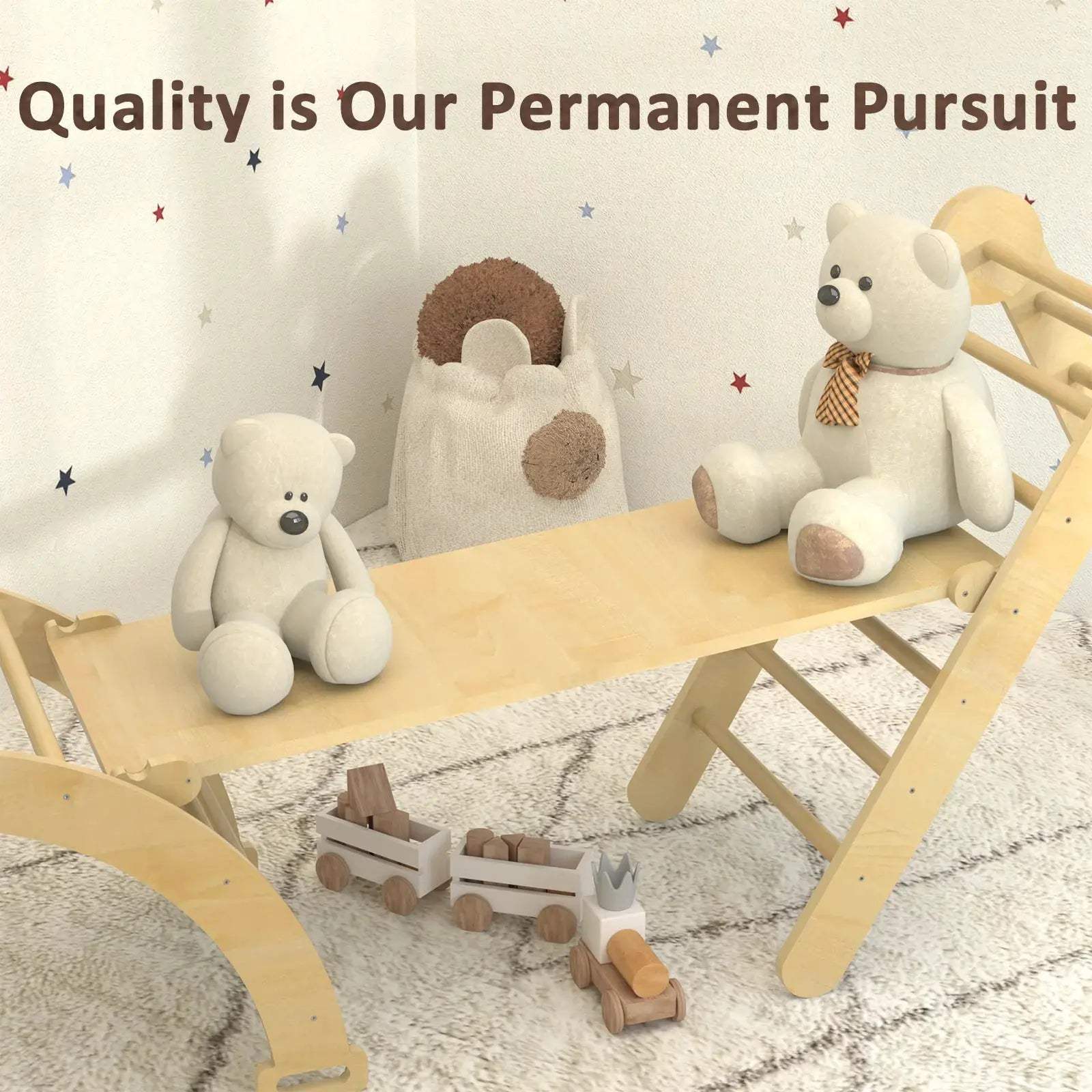  Pikler Triangle Montessori Climbing Toy Set 5 In 1 -  ToylandEU™