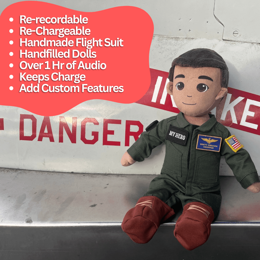  Pilot Daddy Doll Recordable Plush Toy With Messages 