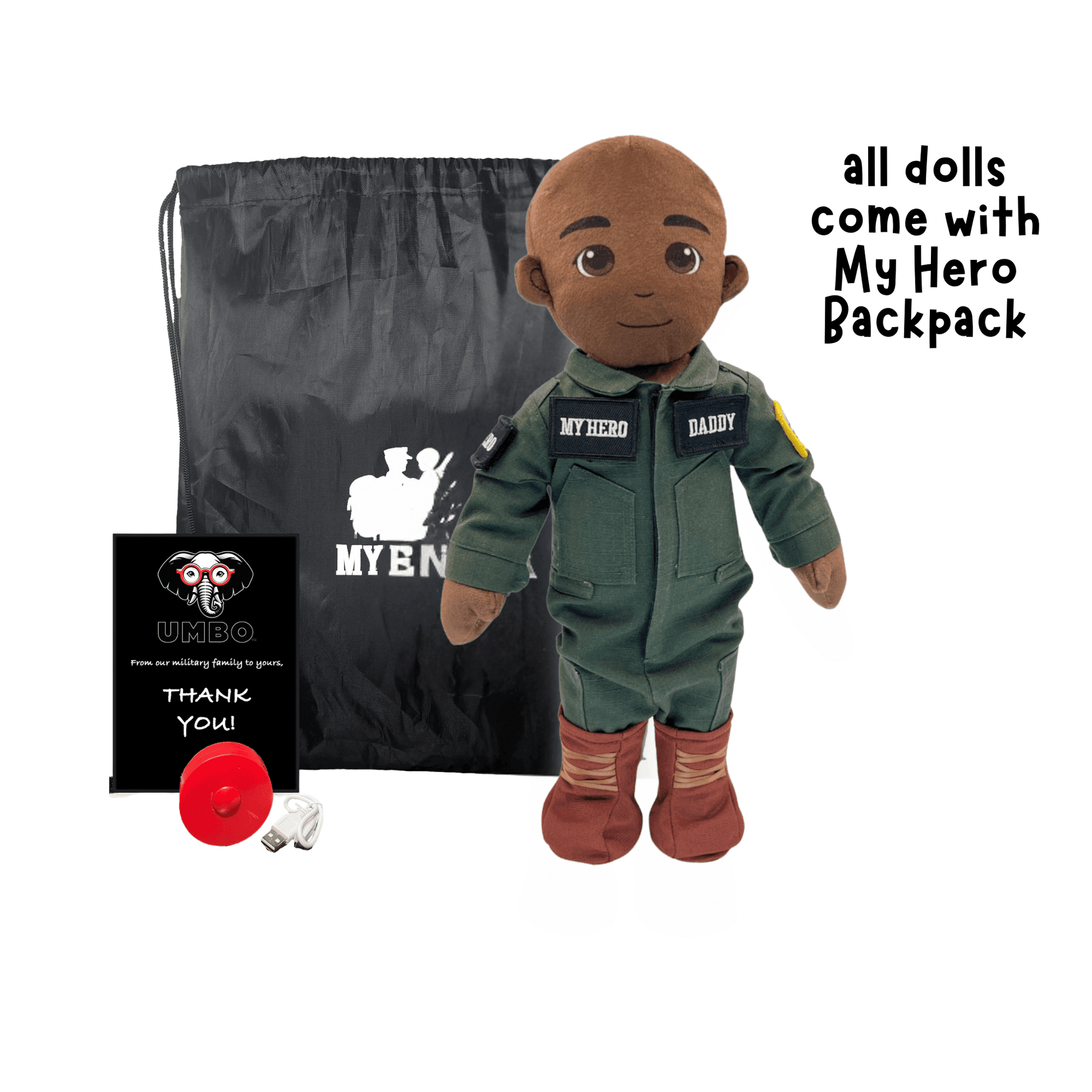  Pilot Daddy Doll Recordable Plush Toy With Messages 