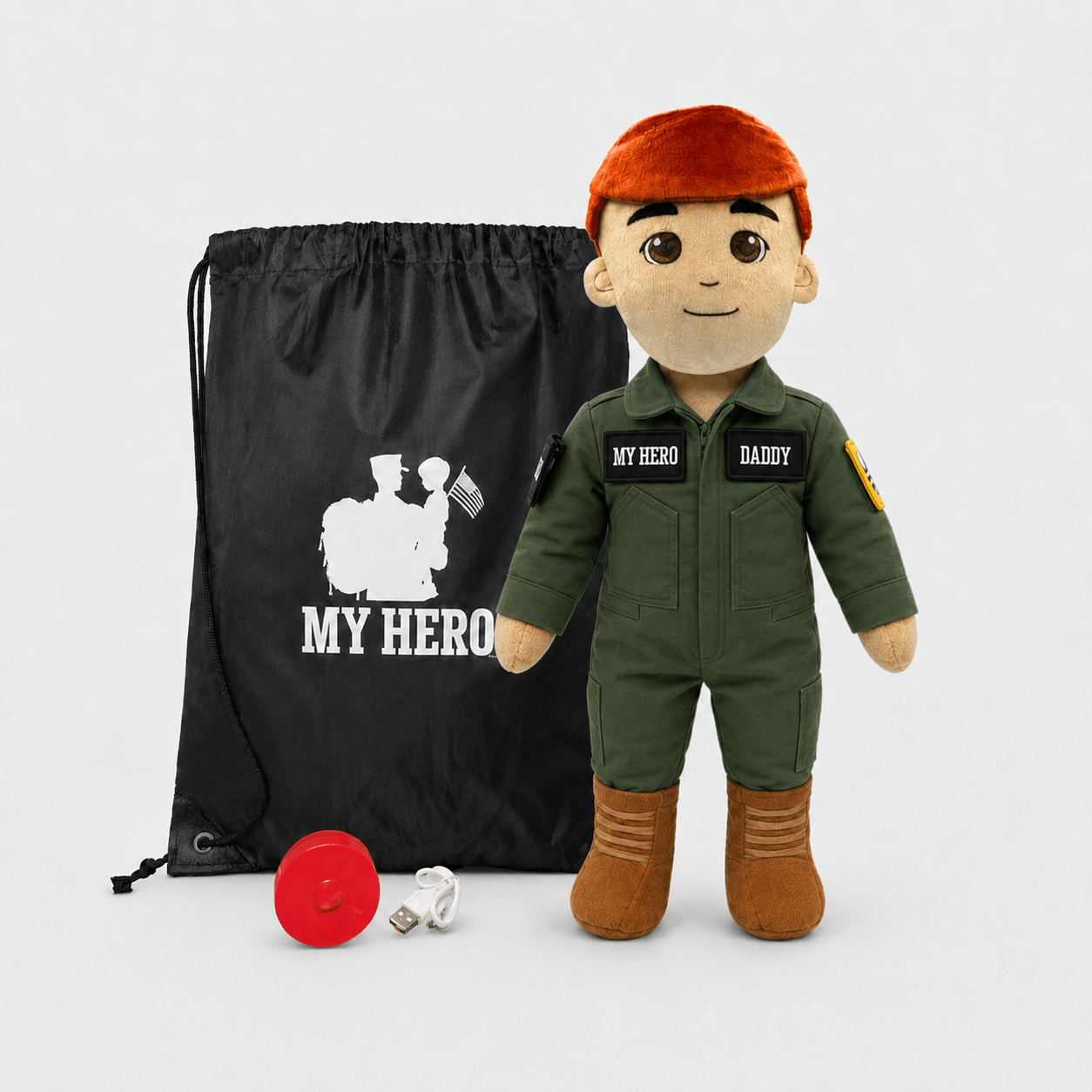  Pilot Daddy Doll Recordable Plush Toy With Messages 