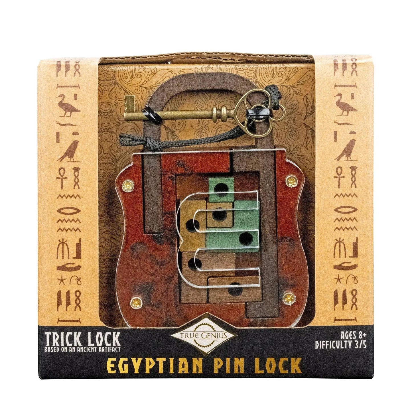 Ancient Egyptian Pin Lock Puzzle With Key Tool Boosts Brainpower - ToylandEU