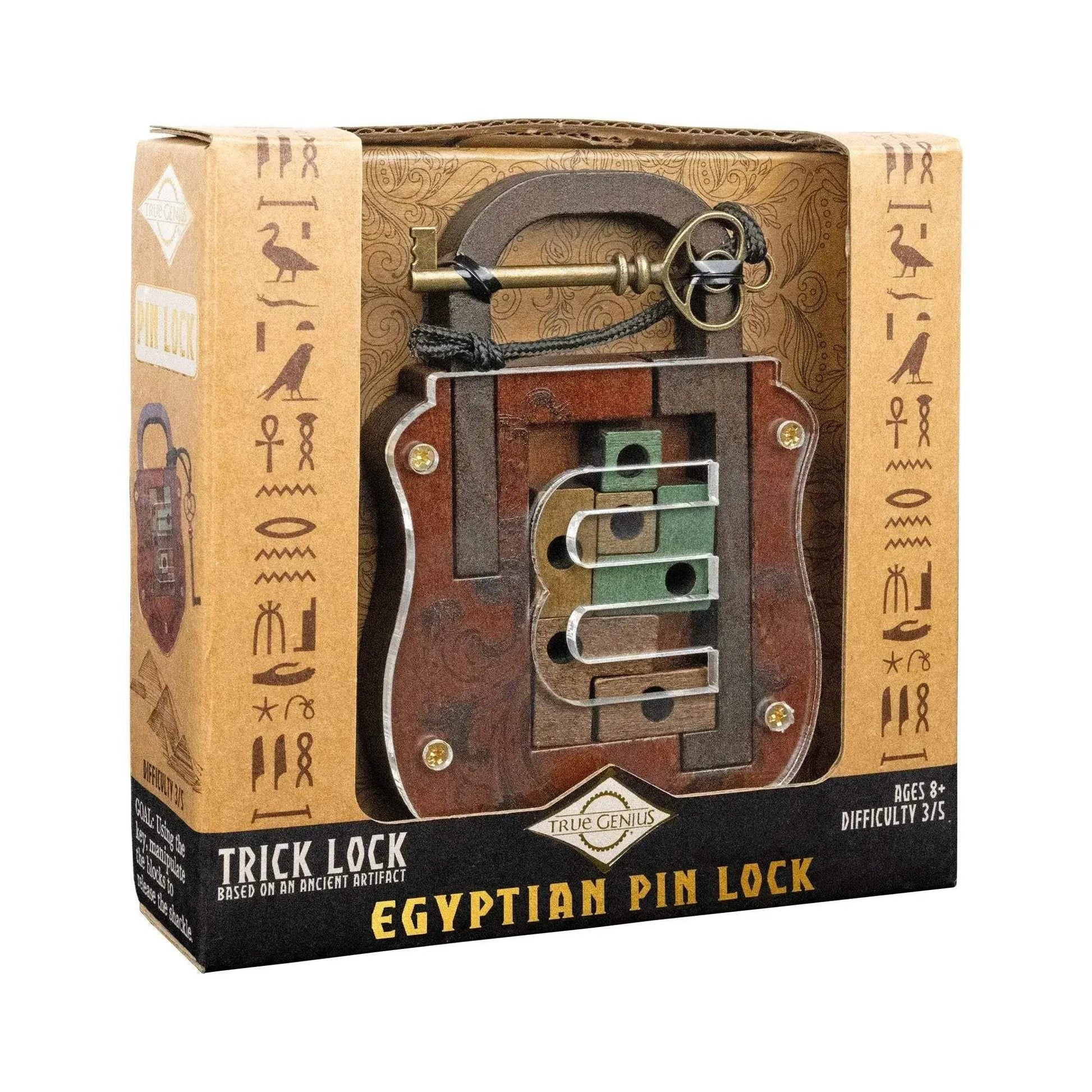 Ancient Egyptian Pin Lock Puzzle With Key Tool Boosts Brainpower - ToylandEU