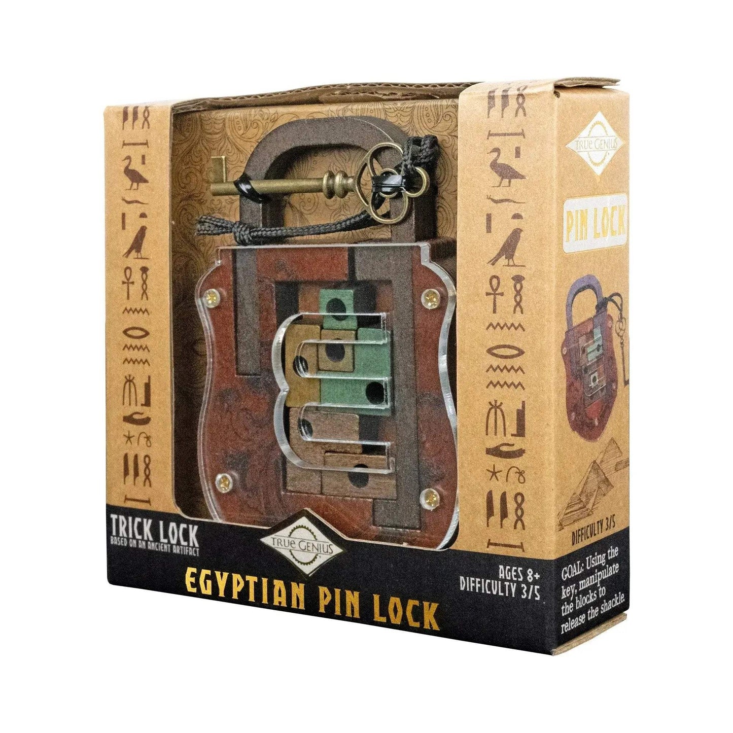 Ancient Egyptian Pin Lock Puzzle With Key Tool Boosts Brainpower - ToylandEU