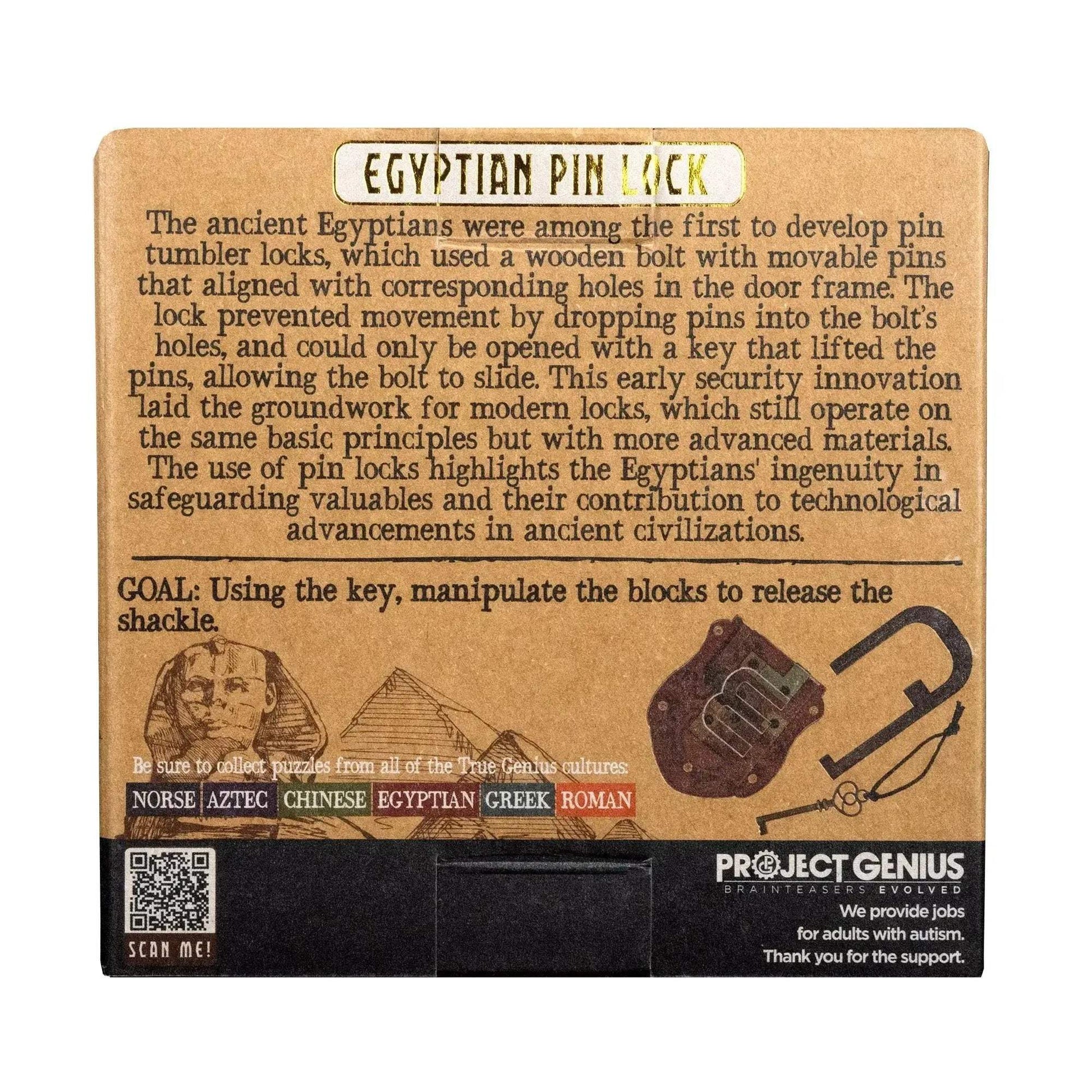 Ancient Egyptian Pin Lock Puzzle With Key Tool Boosts Brainpower - ToylandEU