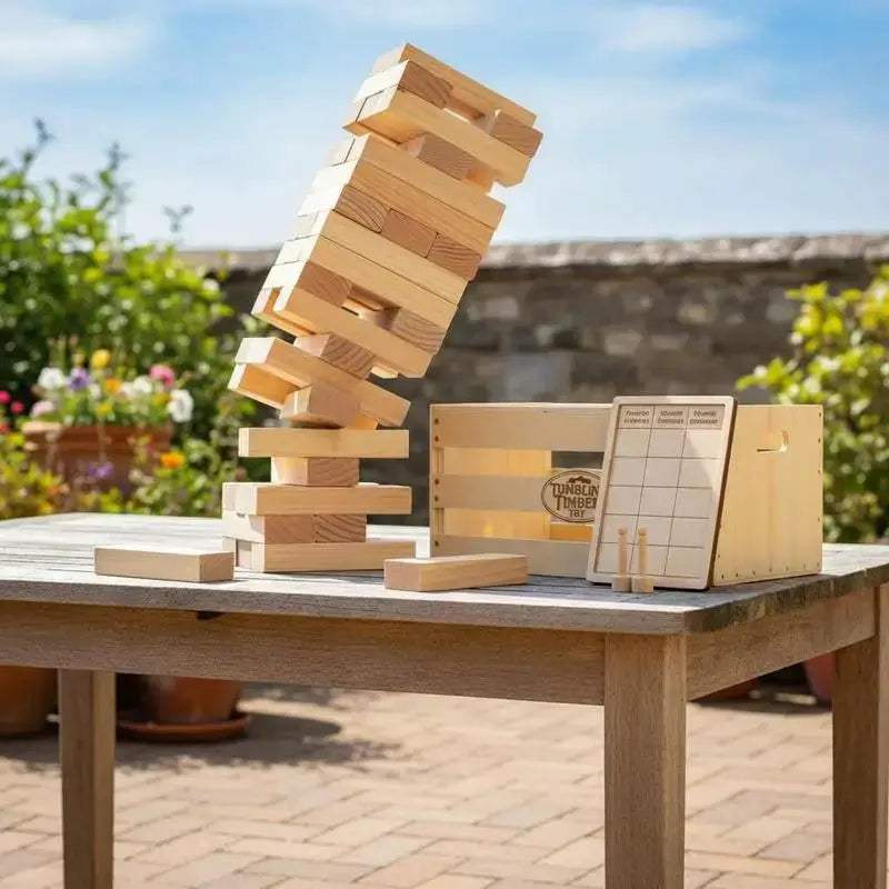  Pine Wood 60 Block Giant Tumble Tower With Crate -  ToylandEU™