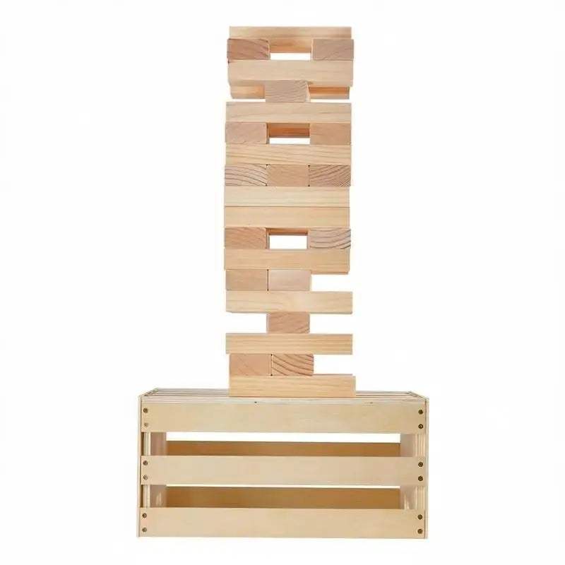  Pine Wood 60 Block Giant Tumble Tower With Crate -  ToylandEU™