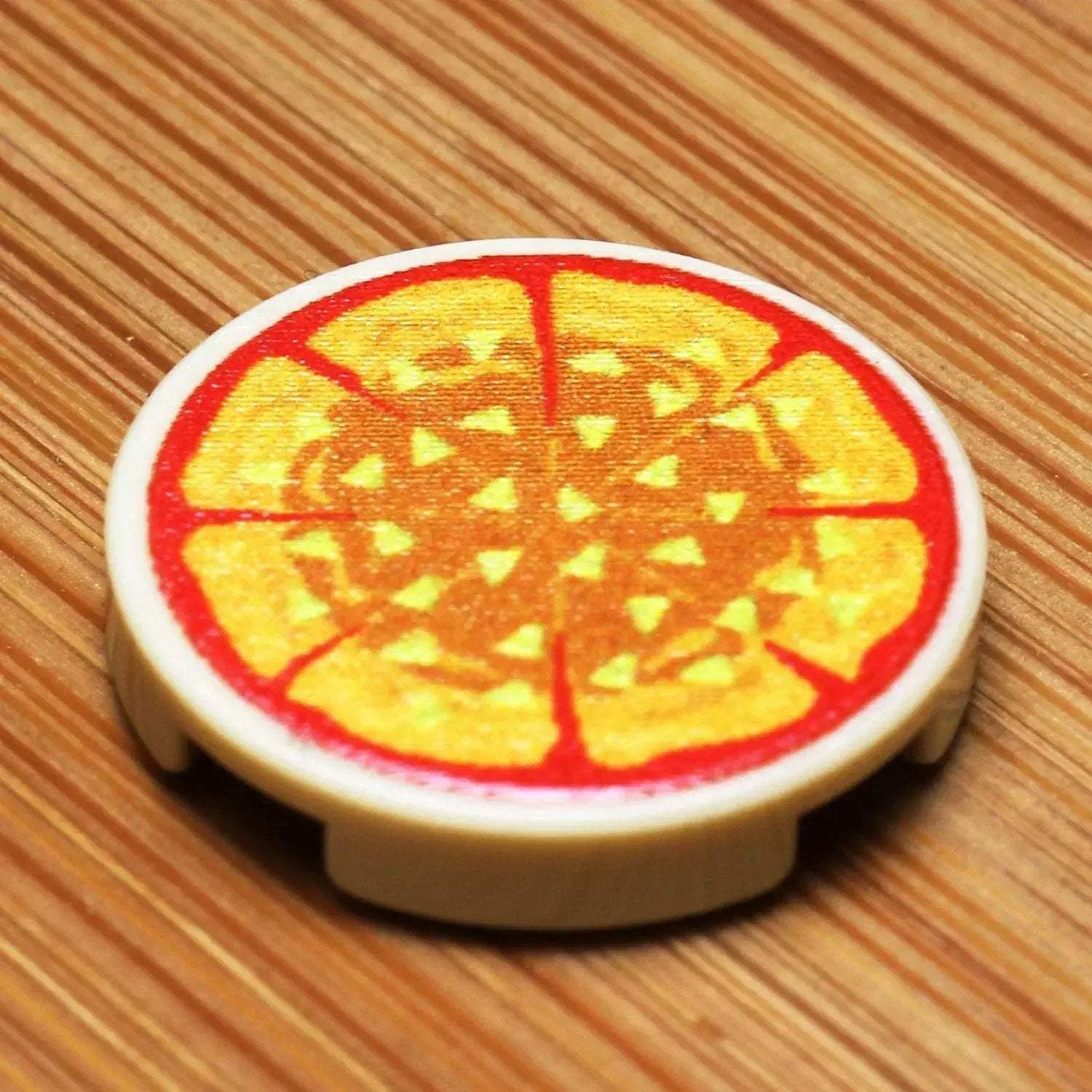 Premium Custom Pineapple Pizza Lego 2x2 Round Tile - ToylandEU