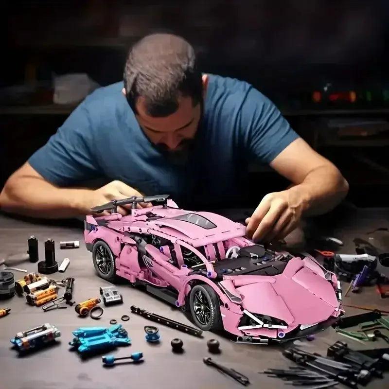  Pink 1234-Piece Racing Car Building Blocks Set Premium Abs -  ToylandEU™