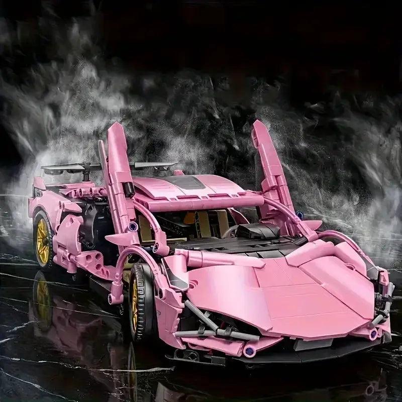  Pink 1234-Piece Racing Car Building Blocks Set Premium Abs -  ToylandEU™