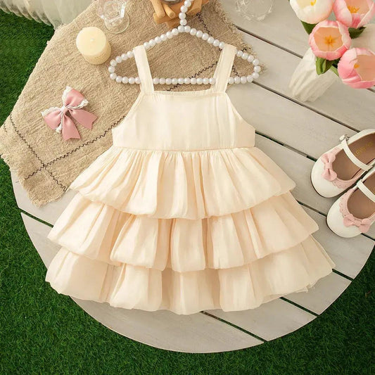  Pink Baby Girl Dress With Bow Suspender Wedding -  ToylandEU™